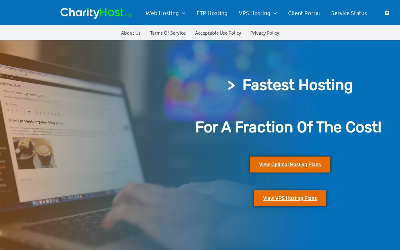 CharityHost 官网截图